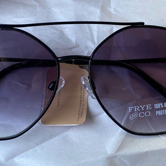 Frye Black Aviator Sunglasses - Picture 8 of 9